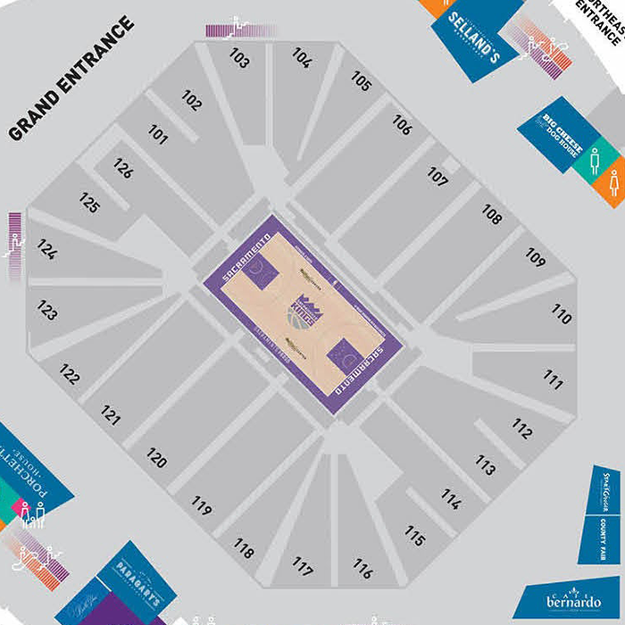 golden 1 center map of seats