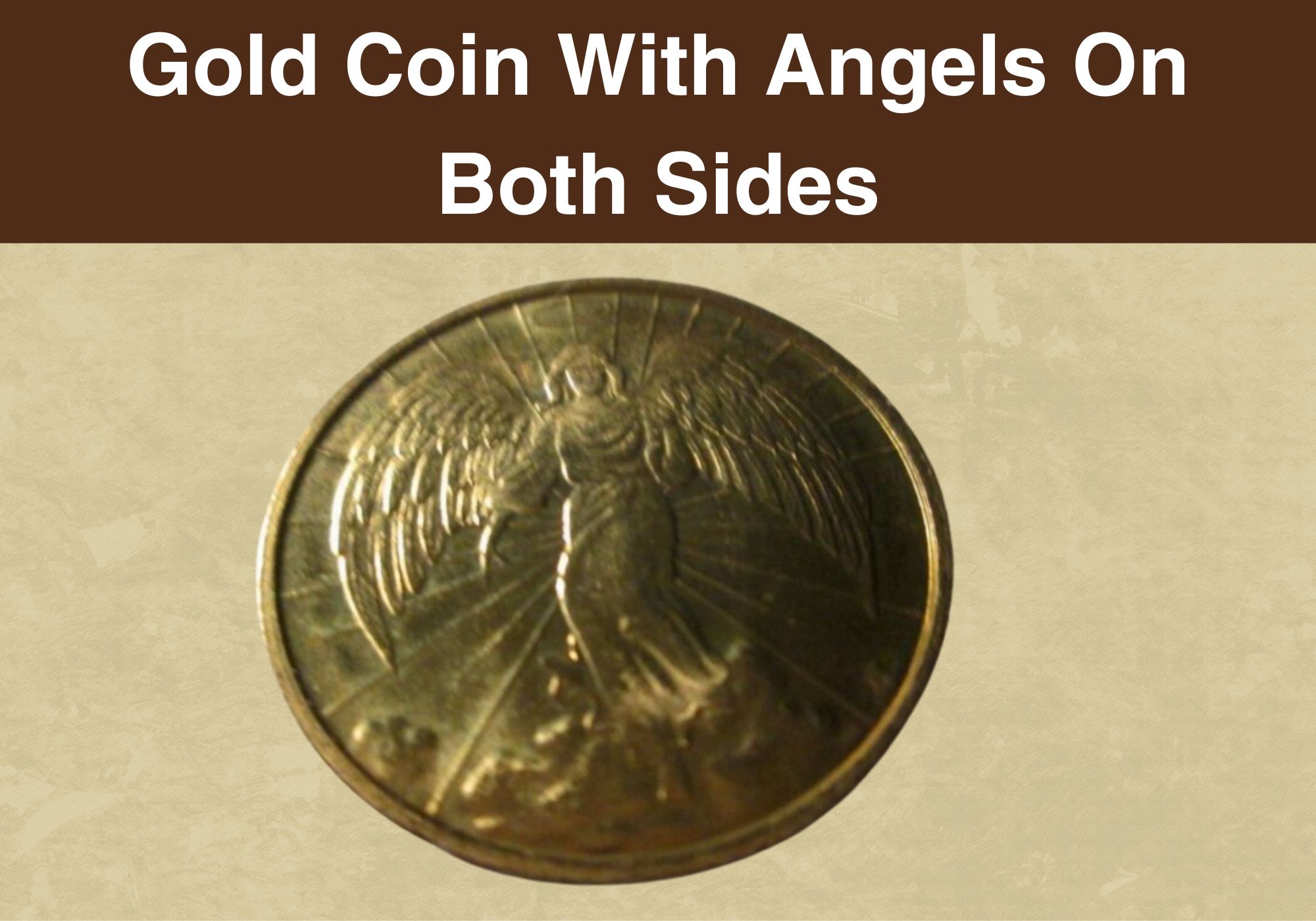 gold coin with angel on both sides