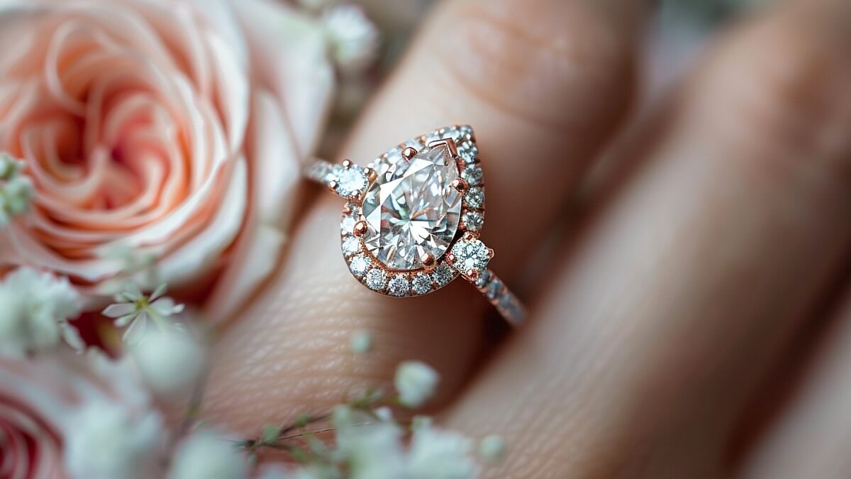 vintage rose gold engagement rings